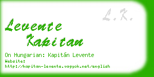 levente kapitan business card