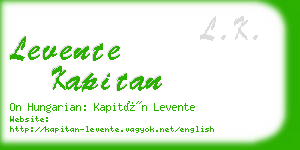 levente kapitan business card